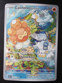 Castform Sunny Form 195/191 - Pokemon SV08 Surging Sparks Illustration Rare - NM - Image 1