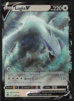 Lugia V 138/195 Pokemon SWSH12: Silver Tempest Ultra Rare NM - Image 1