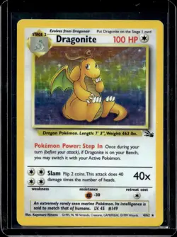 Pokemon Fossil Dragonite (4) Holo 04/62 - Image 1