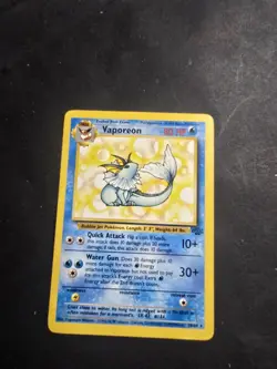 Pokemon TCG Vaporeon Jungle 28/64 Regular Unlimited Rare Non Holo Pokemon - Image 1