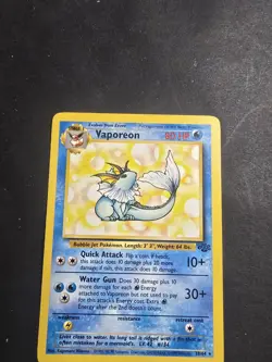 Pokemon TCG Vaporeon Jungle 28/64 Regular Unlimited Rare Non Holo Pokemon - Image 2