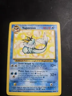 Pokemon TCG Vaporeon Jungle 28/64 Regular Unlimited Rare Non Holo Pokemon - Image 3
