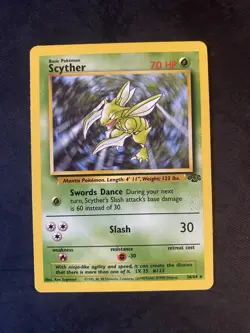 Pokemon TCG: Scyther Jungle 26/64 LP Light Play (Non Holo) Regular Rare - Image 1