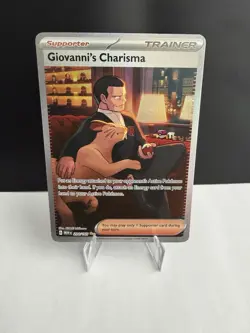 Pokemon TCG 151 Full Art Trainer Giovanni's Charisma 204/165 MM - Image 1