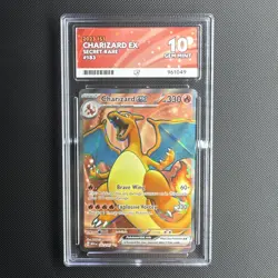 Charizard EX 183/165 Scarlet & Violet 151 Pokemon - Perfect Sub Grades - Ace 10 - Image 1