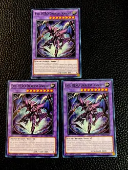 Evil HERO Darkest Knight (X3) SUDA-EN033 Yugioh 1st Edition (New) - Image 1