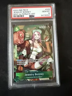 One Piece CCG Bonney Jewelry 500 Years In The Future OP07-026 Alt Art PSA 10 - Image 1
