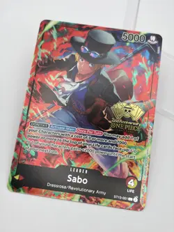 One Piece Sabo ST13-001 2nd Anniversary Tournament Winner Promo NM ENGLISH - Image 3