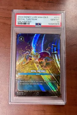 Disney Lorcana Shimmering Skies Royal Tantrum Enchanted #219 PSA 10 - Image 1