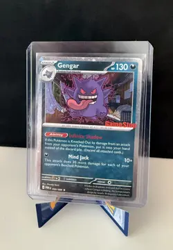 Pokemon Gengar Promo Holo Card GameStop Exclusive SWIRL MINT CONDITION BRAND NEW - Image 2