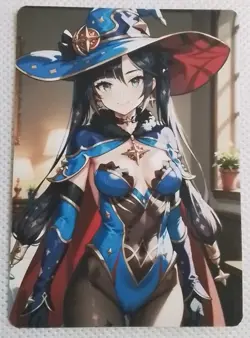 Mona Megistus Genshin Impact Anime Doujin Waifu Double Sided Card AGC CCG - Image 1