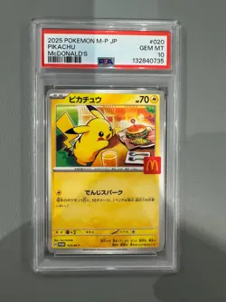 Pokemon Pikachu Card PSA 10 McDonald's Promo 2025 Japanese Edition - Image 1