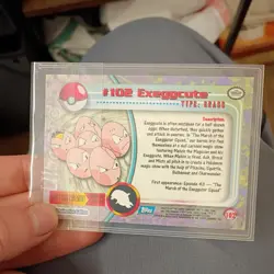 Pokemon #102 Exeggcute Card Topps Chrome 2000 TV Animation Edition - Image 2