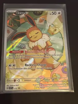 Eevee SVP 173 Prismatic Evolutions ETB Black Star Promo SV Holo IR Pokemon Card - Image 3
