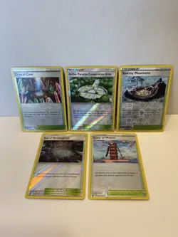 Pokemon Trading Cards Trainer Stadium Reverse Holo Bundle Lot - Image 1