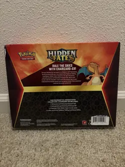 Pokemon Hidden Fates Charizard GX Collection Box 4 Booster Pack Promo Jumbo Card - Image 2