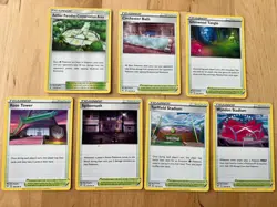 Pokemon Trainer Stadium, 7 Card Lot, 2017 & 2020 - Image 1
