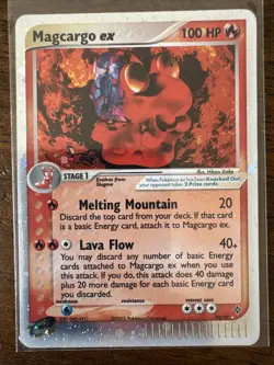 Pokemon TCG EX Dragon Magcargo EX Holo Rare Card 95/97 - Image 1