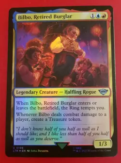 1x Bilbo, Retired Burglar (0196) | FOIL | LTR: Tales of Middle-Earth | MTG Magic - Image 1