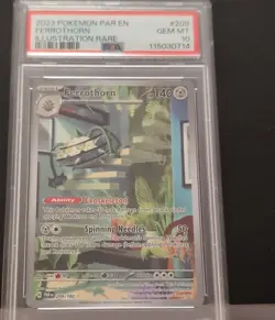 The Pokemon Company Ferrothorn Illustration Rare Holo Paradox Rift PSA 10 #209 - Image 1