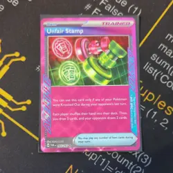 Unfair Stamp 165/167 ACE SPEC Rare Twilight Masquerade Pokemon Holo Near Mint - Image 1