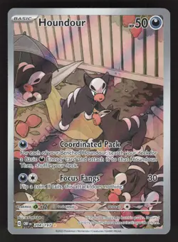 Houndour 204/197 Pokemon TCG SV03: Obsidian Flames NM - Image 1