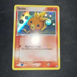 Torchic 69/106 EX Emerald Stamped Holo 50 HP Basic Nintendo Pokemon TCG 2005 - Image 1