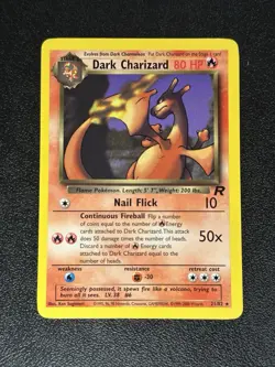 Pokemon Team Rocket Dark Charizard 21/82 Unlimited Non Holo NM Near Mint - Image 1
