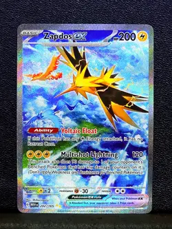 Zapdos ex 202/165 Scarlet & Violet Pokemon 151 SIR Special Illustration Rare (C) - Image 1