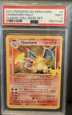 2021 POKEMON CELEBRATION CLASSIC COLLECTION #4 CHARIZARD-HOLO CLASSIC COLL-BASE - Image 1