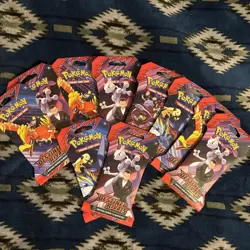 Pokemon TCG Destined Rivals Sleeved Booster Packs Lot Of 10 Factory Sealed New - Image 1