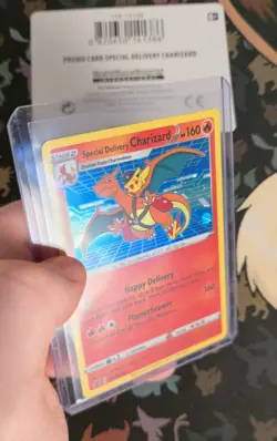 Pokemon TCG Special Delivery Charizard SWSH075 Holo Black Star Promo - Image 3