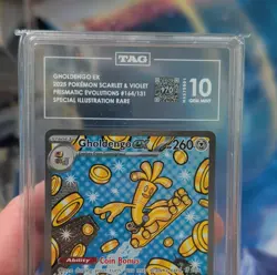 Pokemon TCG Gholdengo EX Prismatic Evolutions TAG 10 164/131 2025 970 PTS SUB - Image 3