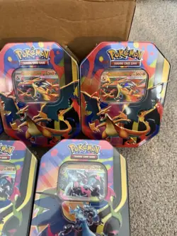 Pokemon Mega Charizard Tin - Mega Charizard X & Y ex (Lot Of 5) - Image 3