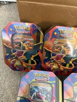 Pokemon Mega Charizard Tin - Mega Charizard X & Y ex (Lot Of 5) - Image 4