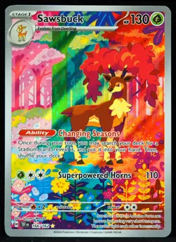 Sawsbuck #166/162 Temporal Forces NM Pokemon Card - Image 1