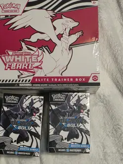 Pokemon TCG White Flare ETB & Black Bolt Booster Bundle - NEW SEALED - Image 2