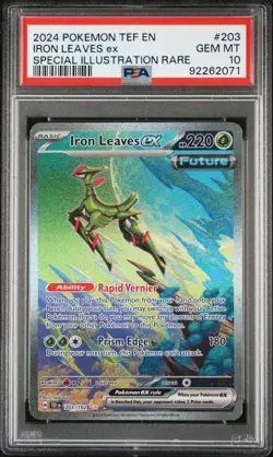 2024 POKEMON TEF EN-TEMPORAL FORCES #203 IRON LEAVES EX PSA 10 - Image 1