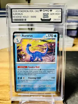 2026 Pokemon Perfect Order Aurorus Holo Rare GMG Graded 10 Gem Mint 💎 24/88 - Image 1