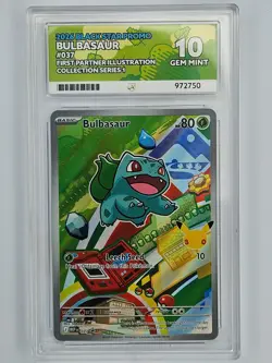 Pokemon First Partner Illustration Series 1 MEP 037 Bulbasaur Black Star Promo - Image 1