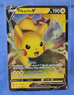 Pokemon TCG - Pikachu V 043/185 - Vivid Voltage - Ultra Rare Full Art - Image 1