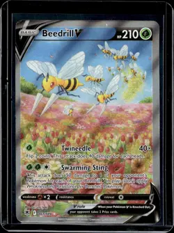 Pokemon SWSH10: Astral Radiance Beedrill V (Alternate Full Art) Holo 161/189 - Image 1