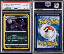 Umbreon 129 PSA 10 Black Star Promo w/ SWIRL Evolving Skies Pokemon TCG Gem Mint - Image 5