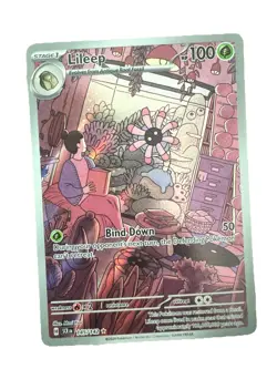 Pokemon Lileep 145/142 Sv07: Stellar Crown Illustration Rare Holo Stage 1 100 HP - Image 1
