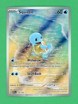 Squirtle Pokemon Scarlet & Violet 151 Illustration Rare 170/165 NM - Image 1