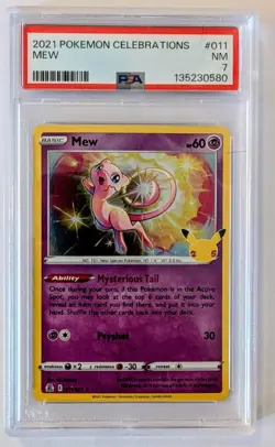 Pokemon 2021 Celebrations #11 Mew PSA 7 - Image 1