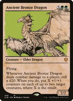Ancient Bronze Dragon *Showcase* - Commander Legends NM Magic The Gathering MTG - Image 1