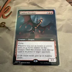 MTG Caldera Pyremaw (Extended Art) Commander: Tarkir: Dragonstorm Regular - Image 1