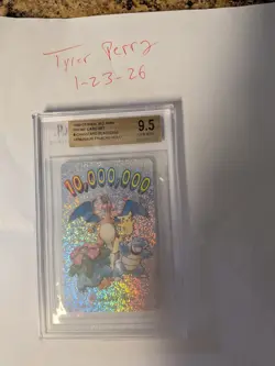 1999 POKEMON CENTER PHONE CARD 10,000,000 UNITS SOLD Beckett 9.5 - Image 1