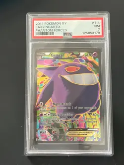 Pokemon Gengar EX #114/119 XY - Phantom Forces PSA 7 NEAR MINT - Image 1